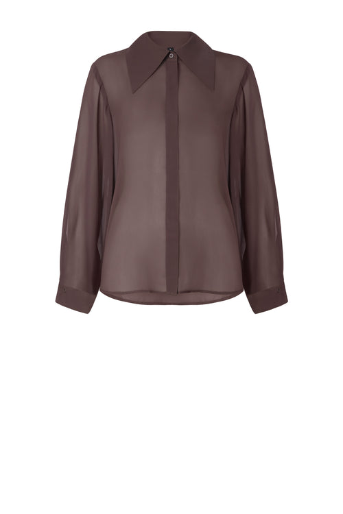 locked shirt / milk chocolate brown
