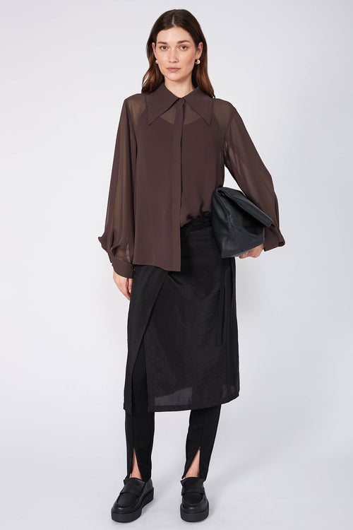 locked shirt / milk chocolate brown