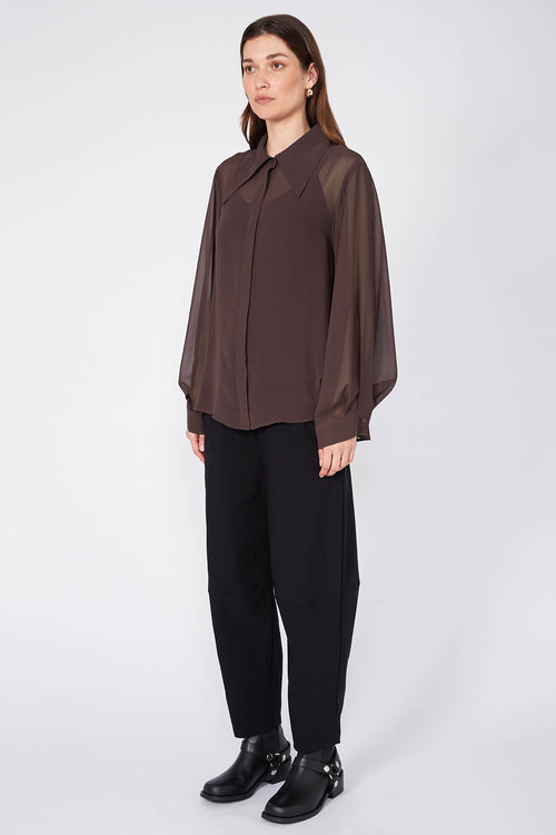 locked shirt / milk chocolate brown