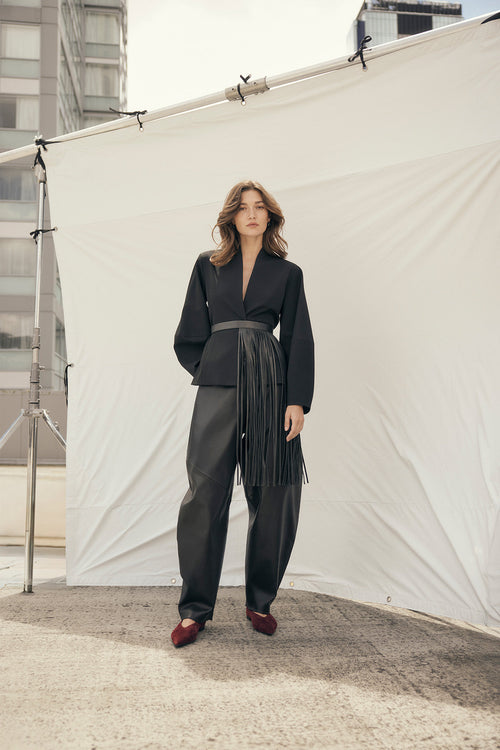 luxe encased pant / black