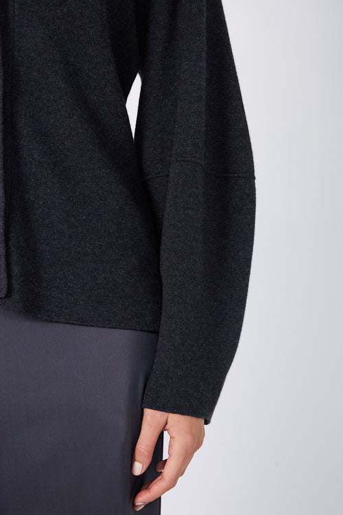 logical cardi / dark charcoal marle