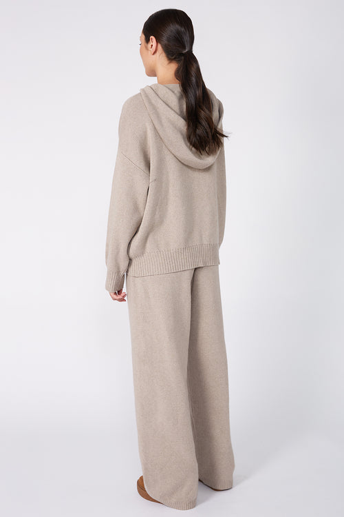 lounge hooded sweater / pumice marle