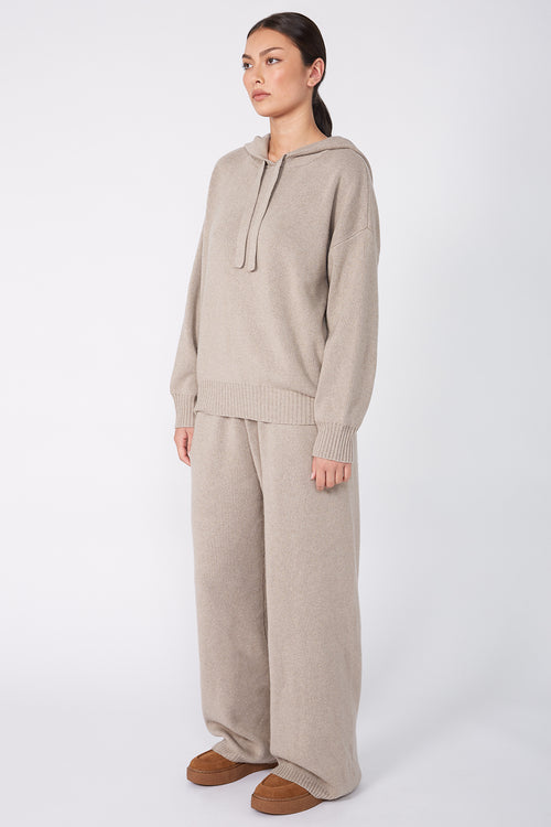 lounge hooded sweater / pumice marle
