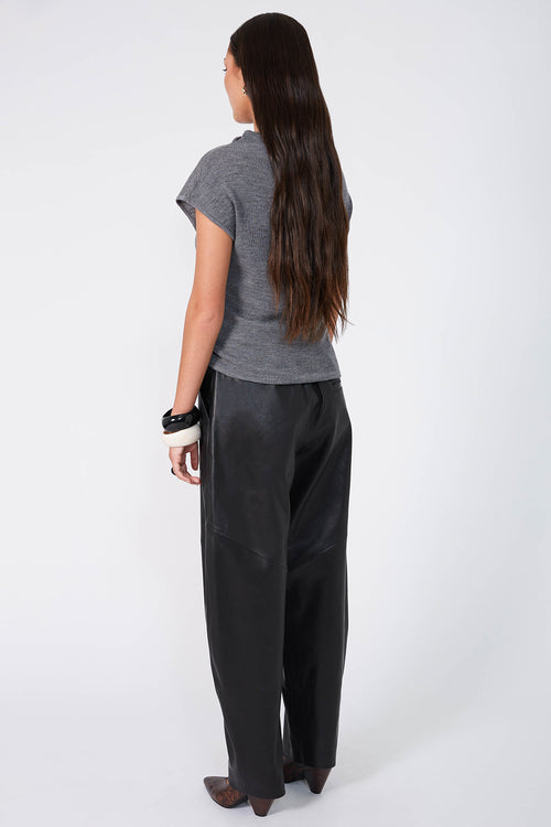 luxe encased pant / black