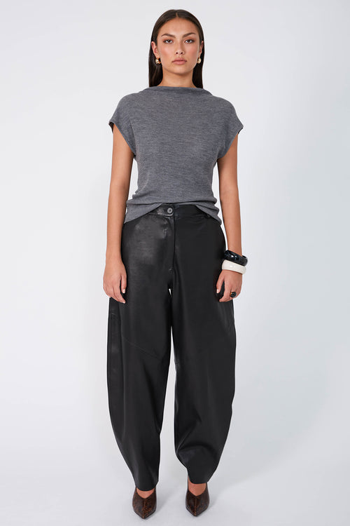 luxe encased pant / black