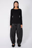 merino crew top / black
