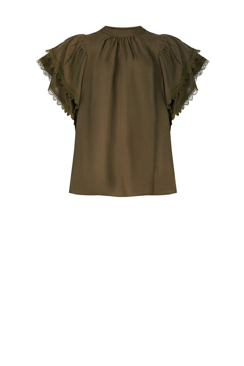 mirror short sleeve top / toffee