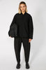 alloy bomber shacket / black