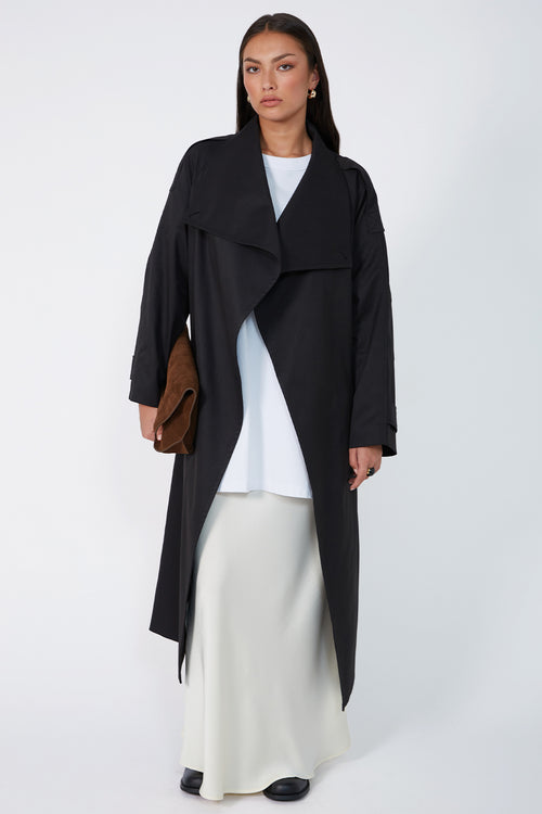 assign trench coat / black