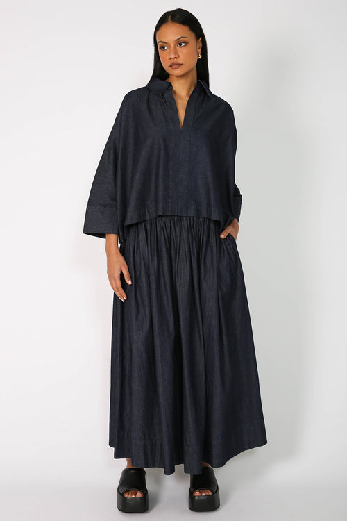 cohesive skirt / dark indigo