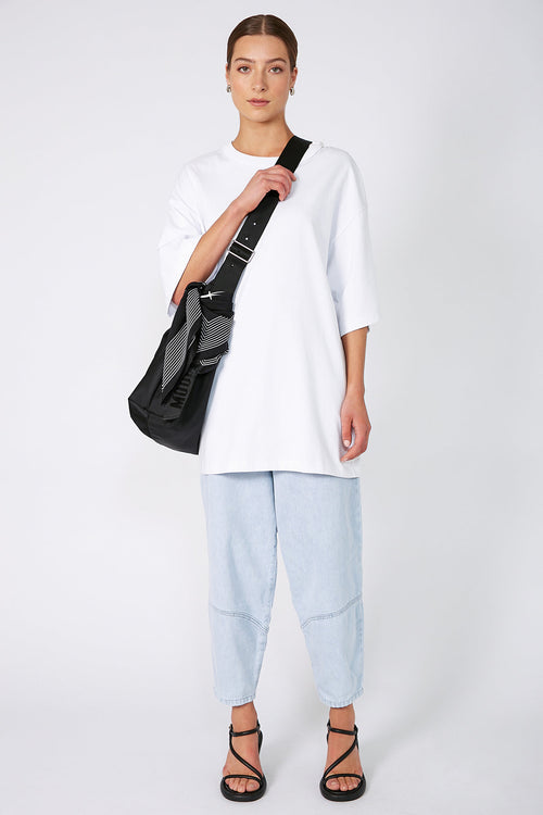 furthered jean / faded blue denim