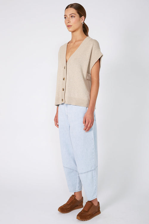 furthered jean / faded blue denim