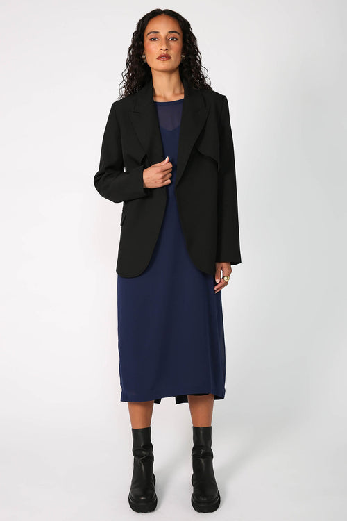 globes midi dress / saphire blue