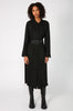 line shirt dress / black