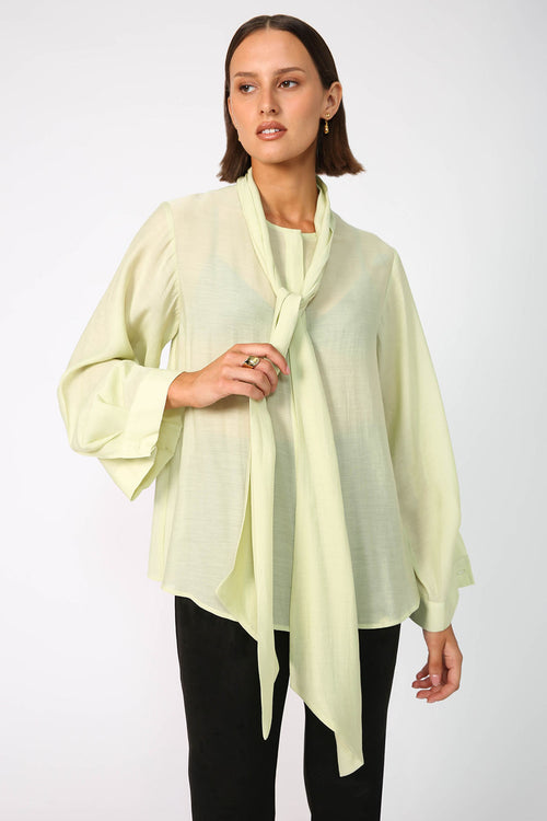 onsen shirt / pale citron