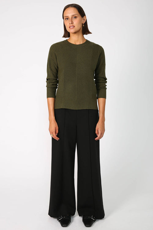 point sweater / khaki