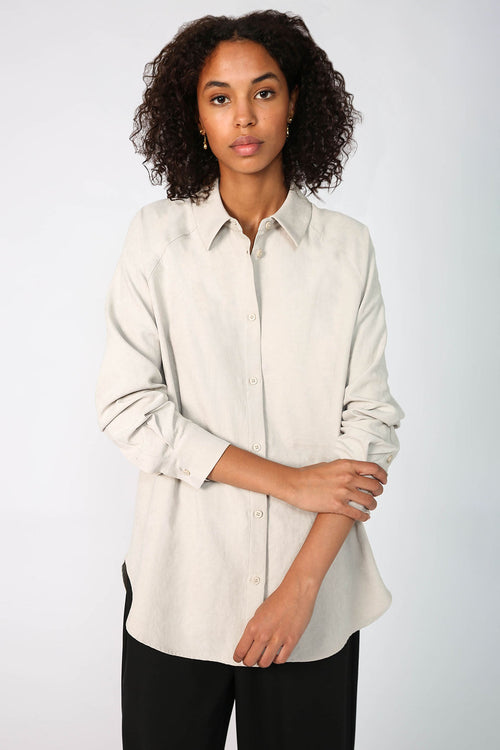roam shirt / parchment beige