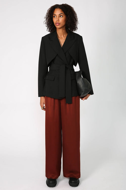 toast pant / mahogany brown