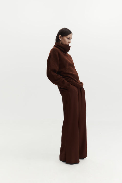 toast pant / mahogany brown