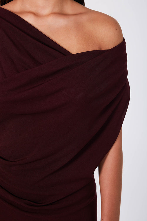 torrent maxi dress / dark sangria red