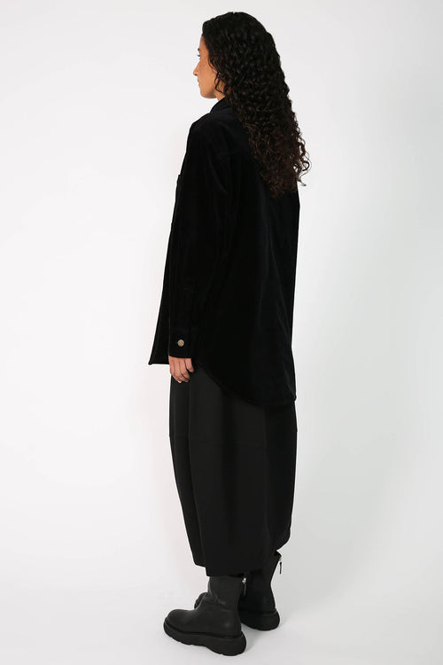 turning shacket / dark ink cord