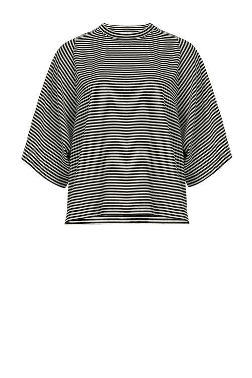 still tee / natural|black stripe