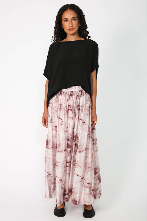 cohesive skirt / marble garnet red