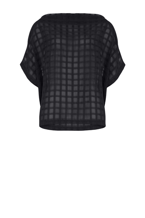 orbisal top / black sheer check
