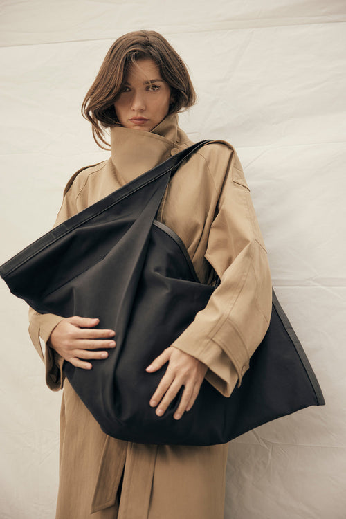 origami tote bag / black