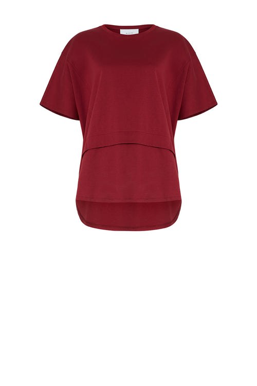 overturn tee / burgundy