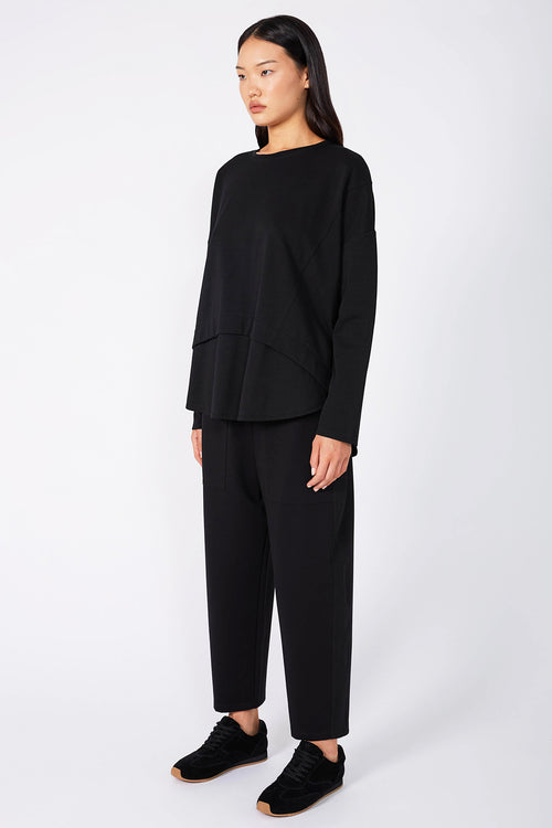 overturn top / black