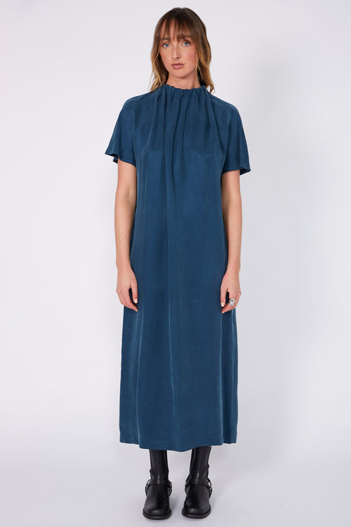 overview midi dress / dark teal