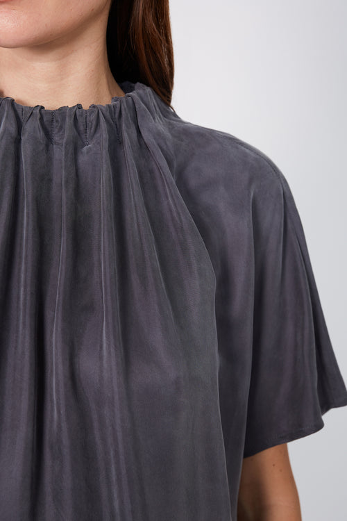overview midi dress / steel blue