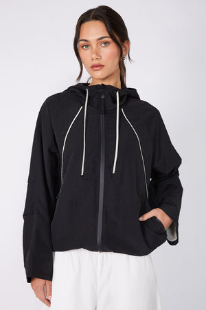 parka jacket / black|natural