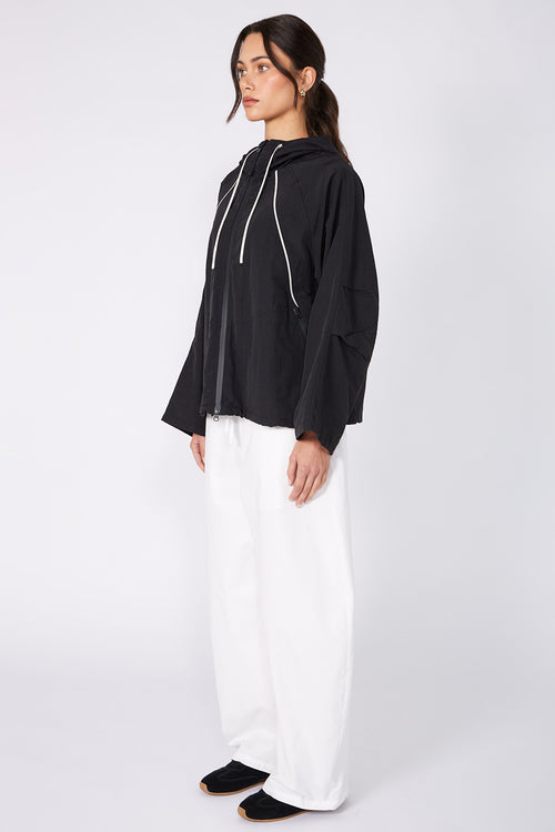 parka jacket / black|natural