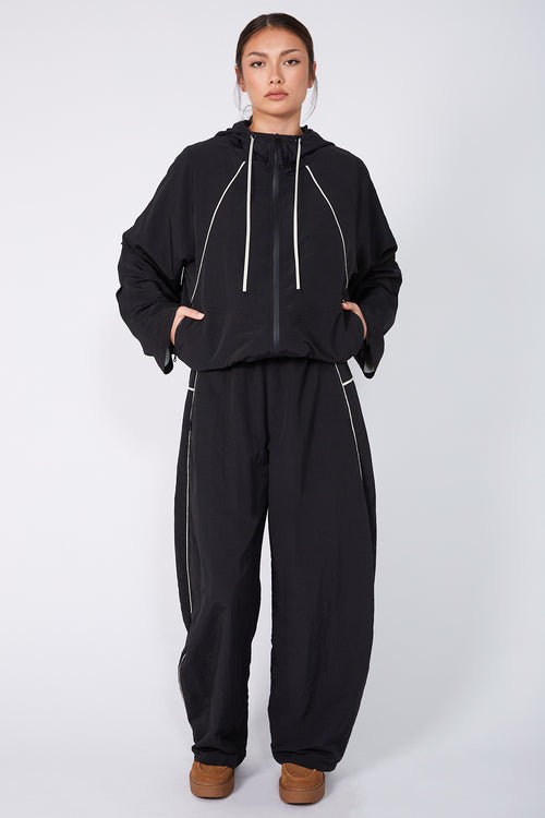 parka jacket / black|natural
