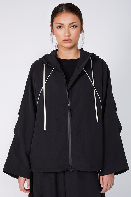 parka jacket / black|natural
