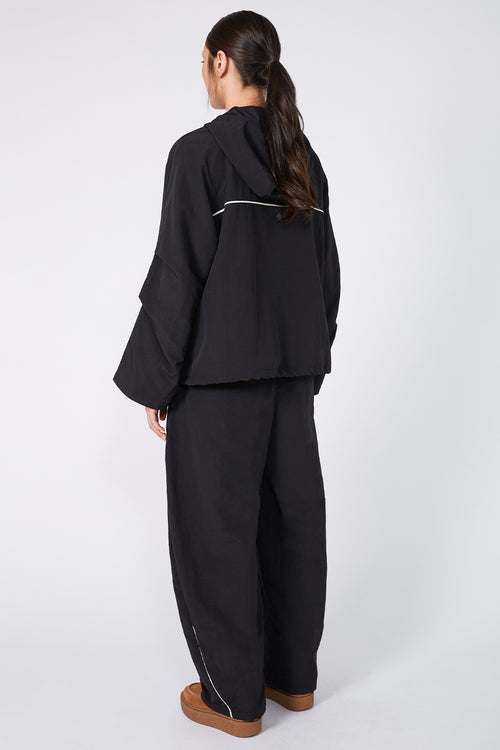 parka jacket / black|natural