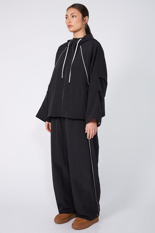 parka jacket / black|natural