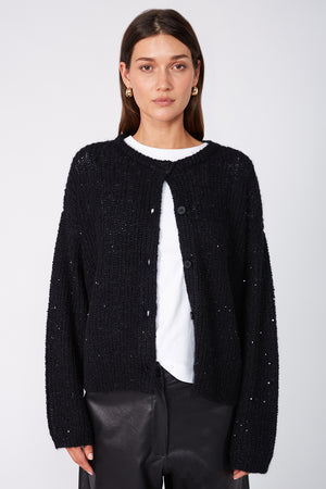 phase sequin cardi / black sequin