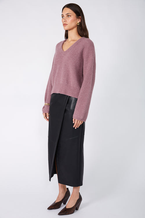 phase v sweater / dusky mauve