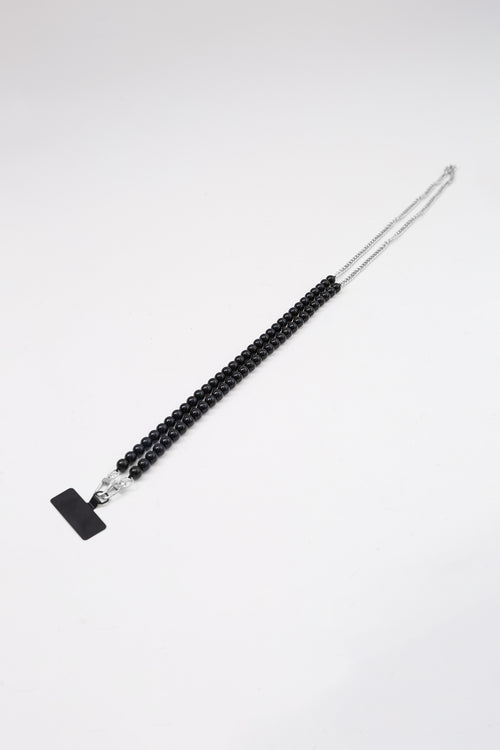 phone lanyard / black|silver