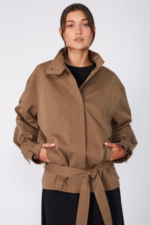 pilot jacket / mocha brown