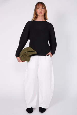 pleat curve top / black