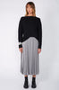 pleating midi skirt / grey