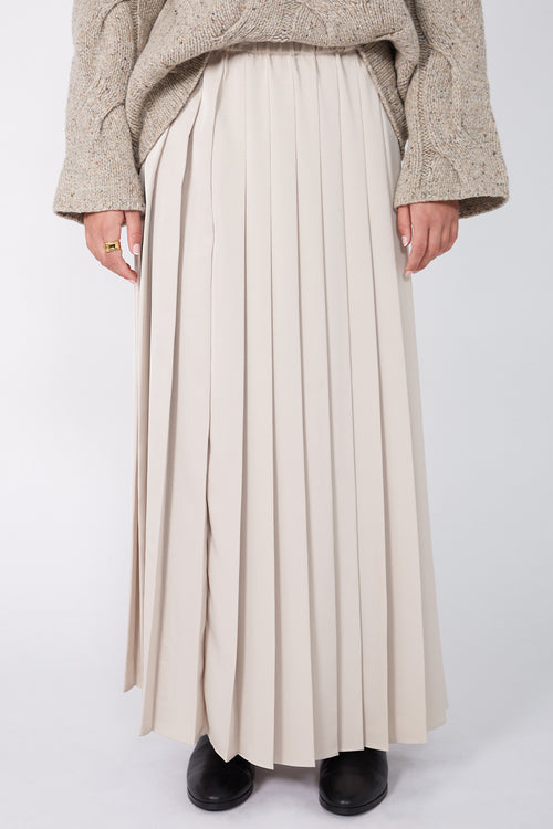 pleating skirt / sand mist