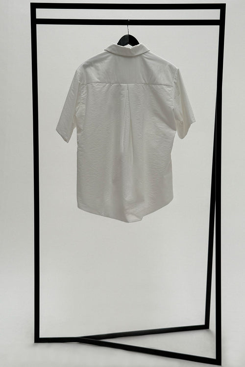 puffed shorty sleeve shirt / pearl ivory