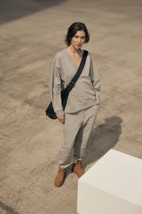 furthering track pant / grey marle