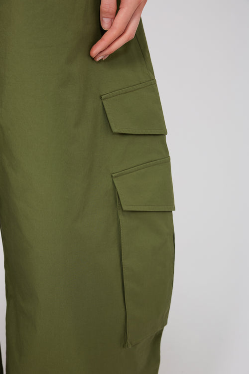recede cargo pant / utility green