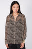 recover shirt / stone|chocolate|moss print